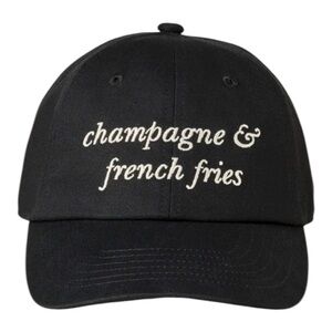 Kate Spade x Target Women's Champagne & French Fries Baseball Hat- Black- NWT